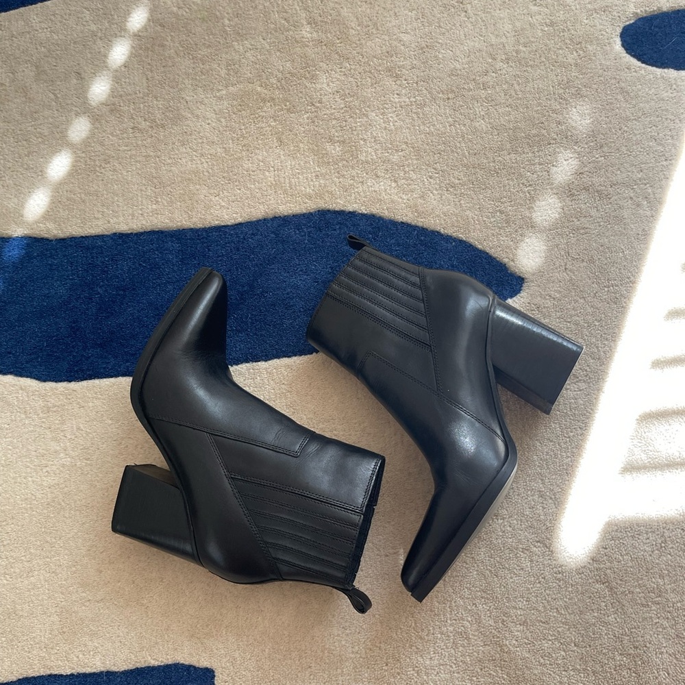 Black Ankle Leather Boots